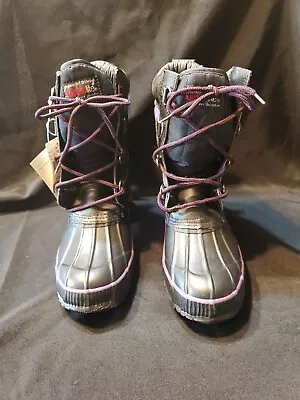 Lake N Trail Vintage Boots Women's Steel Shank Size 9 Black & Purple. New • $25