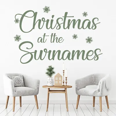 £11.98 • Buy Personalised Name Christmas Family Wall Sticker WS-50038