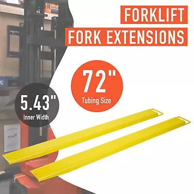 72in. Pallet Forklift Steel Extension Anti-Skid Lift Truck Slide On Clamp Yellow • $109.99