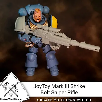 JoyToy Mark III Shrike Sniper Rifle Space Marine 1:18 Scale Warhammer 40K Style • $8