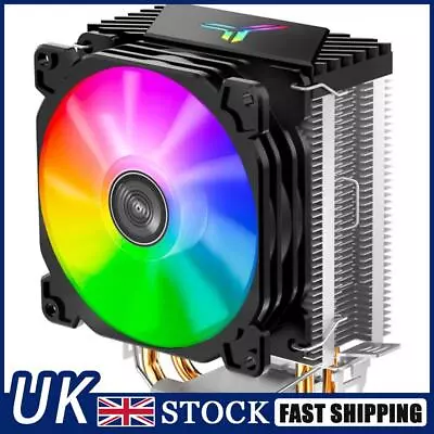 Jonsbo CR1200 CPU Cooler 2 Heat Pipe Tower RGB Rainbow 90mm Cooling Fan Radiator • £15.19