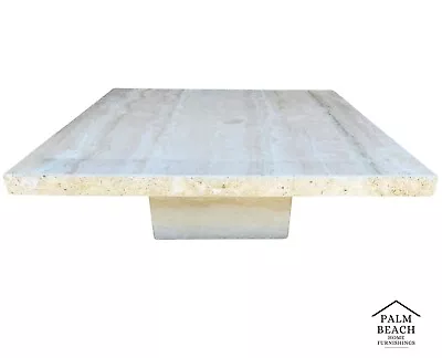 Travertine Coffee Table Italian Live Edge 1970s By STONE INTERNATIONAL • $3995