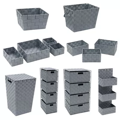 £27.99 • Buy JVL Vichy Nylon Storage Basket Collection Ideal For Home Office Or University