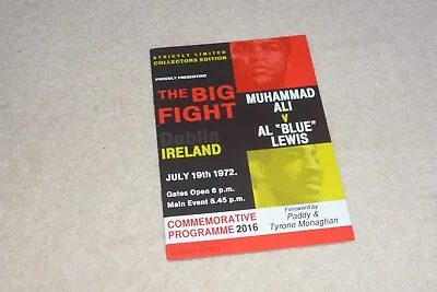 Muhammad Ali V Al  Blue  Lewis Commemorative Edition Program Limited Ed. 2016 • £14.99