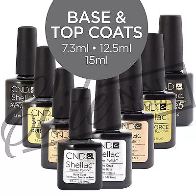 CND SHELLAC - Base Coats 7.3ml & 12.5ml & Top Coats 7.3ml 12.5ml & 15ml Sizes • $25.95