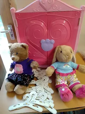 £13 • Buy Build A Bear BAB Plush Rabbit, Bear, Outfits, Wardrobe, 15 Hangers Bundle