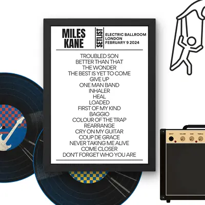 Miles Kane Electric Ballroom London February 9 2024 Setlist • £12.99