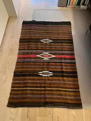 Authentic Antique Navajo Native American Hand Woven Rug Carpet Blanket Vintage • £700