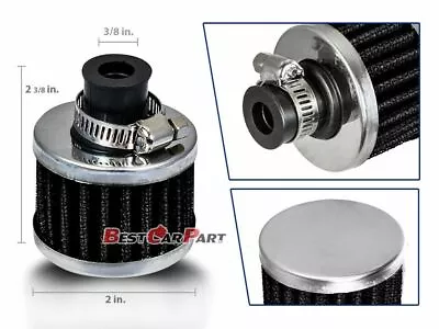 BLACK Universal Crankcase Air Breather Filter 3/8  Inch (10mm) Inlet For Engine • $9.99