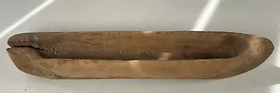 $39.99 • Buy Vintage Primitive Wood Hand Carved Canoe Boat 11-1/4  Long