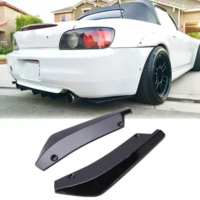 Glossy Rear Bumper Splitter Spoiler Diffuser Canards For Honda S2000 2000-2009 • $21.38