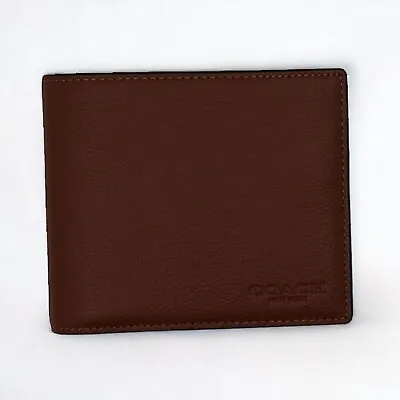 Coach Men's Compact ID Wallet In Sport Calf Leather • $67.99