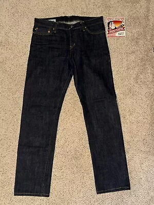 Naked And Famous RARE Made In Japan 1 15oz Indigo Tenpi Treated Jeans 32 • $200