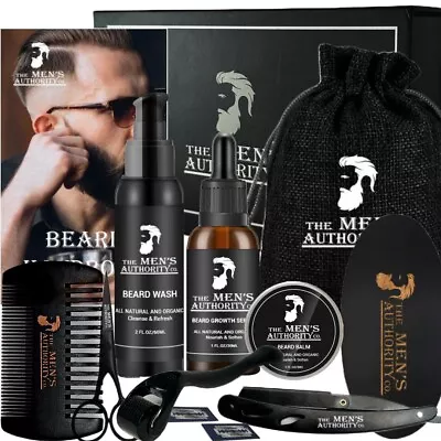 Men’s Beard Grooming Kit Beard Growth Kit For Men Roller Oil Growth Serum Balm • $22.48