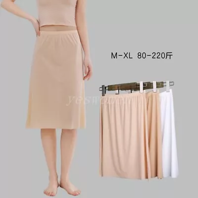 Lady Knee Length Seamless Half Slips Skirt Extender Petticoats Underskirt Dress • $9.90