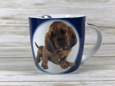 Mulberry Coffee Mug Cup Blood Hound Dog Puppie Blue 12 Oz • $19.95