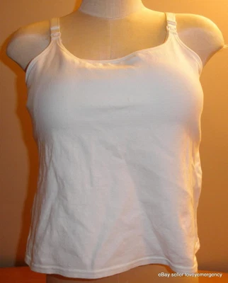 $5.97 • Buy Top Secret Deluxe Cami Nursing Tank Top Size 2X White Style D219