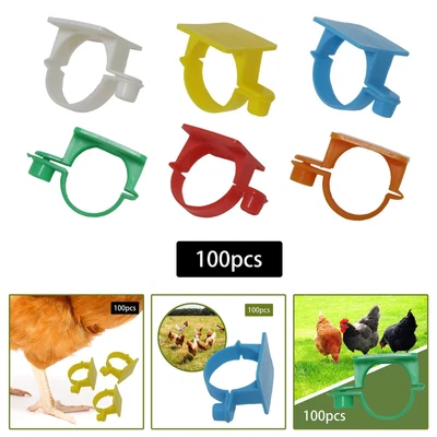 £11.03 • Buy 100x Chicken Birds Leg Rings Poultry Leg Bands Pigeon For Quail Chicks Bantam