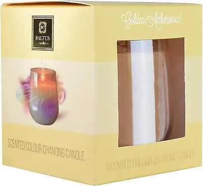 Baltus Scented Colour Change Candle Golden Amberwood 250g 25Hr Burn Time • £8.99