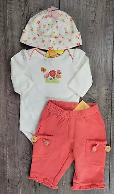 Baby Girl New Gymboree Preemie To 7lbs 3pc Baby Butterfly Outfit & Hat • $49.99