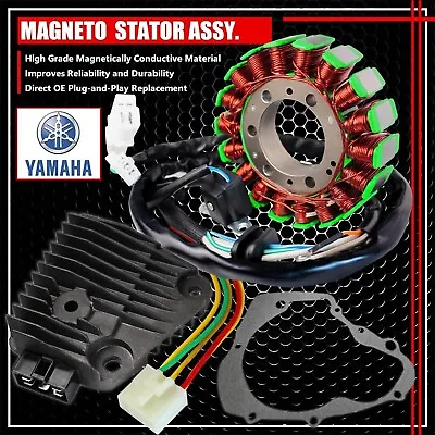 For Xv250 Virago/v-star Magneto Coil Stator+voltage Regulator Rectifier+gasket • $139.95