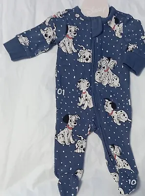 101 DALMATIANS Baby Boy Licensed Zip Coverall All-in-one NEW 00000  0000 000 • $19.95