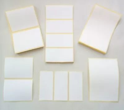 £2.29 • Buy Plain White Sticky Self Adhesive Stickers Address Printer Labels. Multiple Sizes
