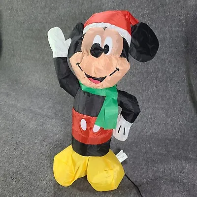 Disney Mickey Mouse Christmas Inflatable 21  USB Powered Green Scarf • $14.88