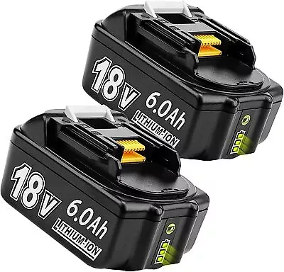 2 Pack BL1860B 18V 6.0Ah Battery For Makita 18V BL1860 BL1850  LXT LED Indicator • £32.59