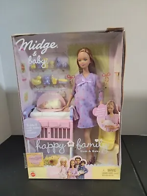 Barbie Happy Family Midge And Baby New In Box 2002 Original Factory Sealed Box.  • $250