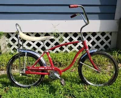 Vintage Red Chrome Schwinn Stingray 16  Pixie Banana Seat Bicycle Nice Original  • $295