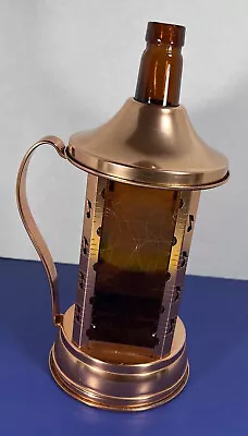 Swiss Harmony Time Amber Glass/ Copper Look Decanter Music Box • $31.50