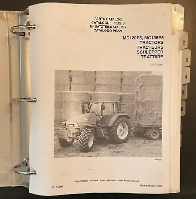 McCORMICK MC120P6 & MC135P6 Tractor Parts Catalog PC7-3200 ORIGINAL 2003 • $39.55