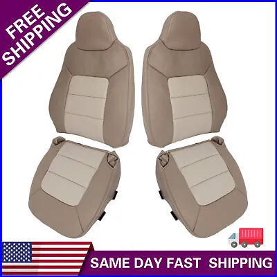 For 2003 2004 2005 2006 Ford Expedition Eddie Bauer Front Leather Seat Cover Tan • $165.29