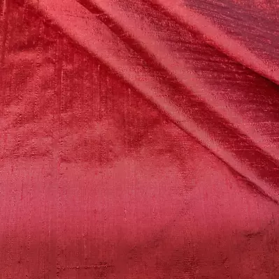 Fucshia 100% Vintage 44  Wide Silk Dupioni With Slubs Fabric By The Yard • $18.39