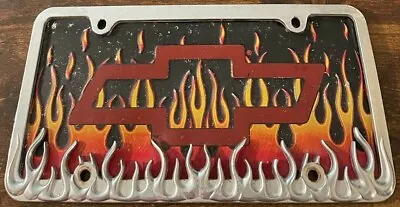 Vintage Flaming Chevrolet Booster License Plate Frame Chevy Flames Hot Rod • $59.99