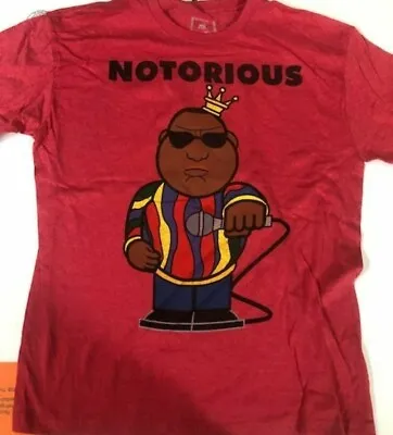 BROOKLYN MINT Biggie Smalls B.I.G Cartoon Crown & Mike T-SHIRT Tee SM M L XL XXL • $18