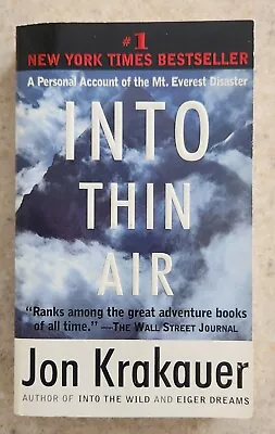 Into Thin Air : A Personal Account Of The Mt. Everest Disaster By Jon... • $0.99