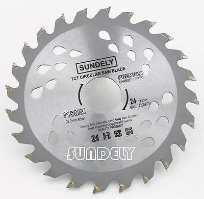 £11.49 • Buy Angle Grinder Saw Blade 115 Mm X 22.2 Mm Bore X 24 Teeth For Wood And Plastic