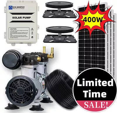 Solar Pond Aerator Lake Pond Aeration System 400W Solar Panel & 24V Controller • $780