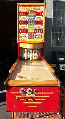 Bally Gold Medal Shuffle Alley Bowling Arcade Game With Original Documentation • $1200