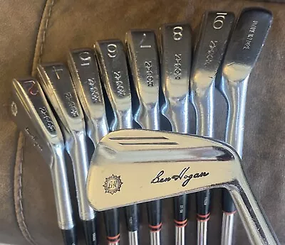 Vintage Ben Hogan Saber / Starburst Iron Set 2-9 UW Reg Flex Steel Leather Nice • $195