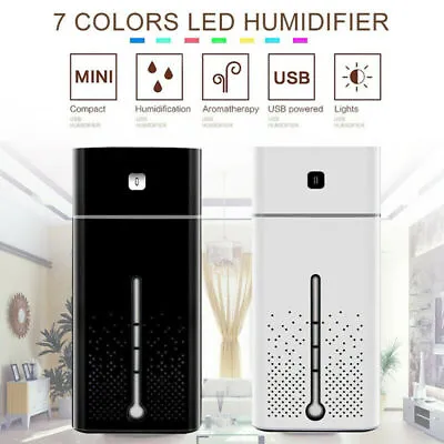 $13.99 • Buy 1L Ultrasonic Air Humidifier Mist Aroma Diffuser Oil Purifier LED Light USB NEW