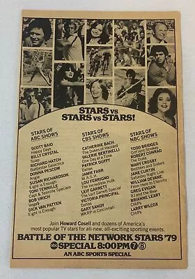 1979 ABC Tv Ad~ BATTLE OF THE NETWORK STARS Billy Crystal Lou Ferrigno More • $9.95