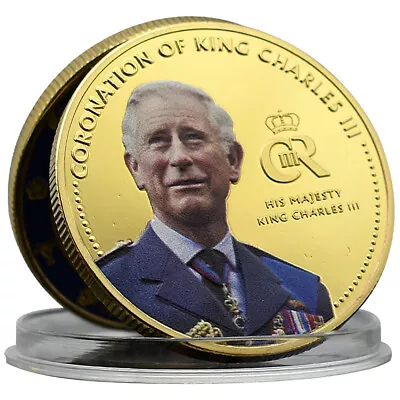 2023 British King Charles III Challenge Coin Coronation Commemorative Medallion • £3.36