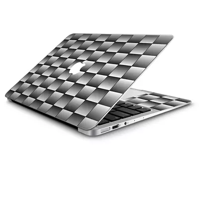 Skin Wrap For Macbook Air 11 Inch  White Grey Carbon Fiber Look • $14.98