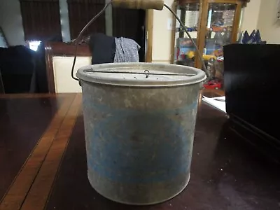 Vintage Sport King Minnow Bucket Pail Blue Lettering • $40