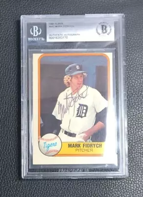 Mark Fidrych Auto 1981 Fleers #125 Beckett Authenticated • $75