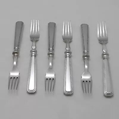 ATHENIAN Design MAPPIN & WEBB Silver Service Cutlery 6 Hollow Handle Fish Forks • $24.83