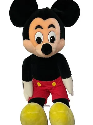 Vintage Disneyland Disney World Jumbo Disney MICKEY MOUSE Plush Large Giant 35” • $52.49